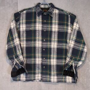 Vintage Boston Traders Heavy Plaid Flannel Shirt Men's XL (90s) Rugged